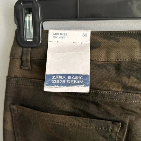 Zara Women's Green Camouflage Jeggings - Picture 10 of 13